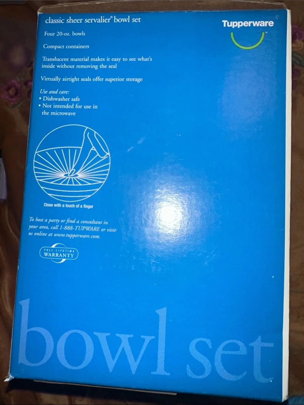 Tupperware Classic Sheer Servalier, Set of 4, NIB, Retro 2000s, Pastel / Jewel